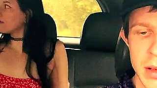 Wife Cheating with a Taxi Driver in the Car Outside the House