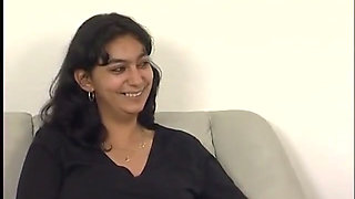 MILF spreads legs as a huge dildo is shoved into her cunt