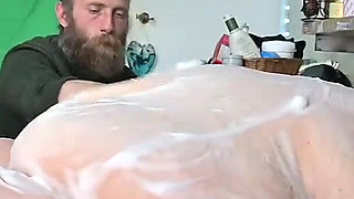 SSBBW and Slave Bed Bath Fun Part 2