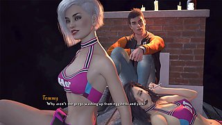 MILF from the Being Dik game gets animated with big boobs in uncensored hentai style