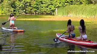 Sumiko Smile Amelia Ost Dakota Doll Threesome Lesbian Teens Licking Pussy Outdoor HD