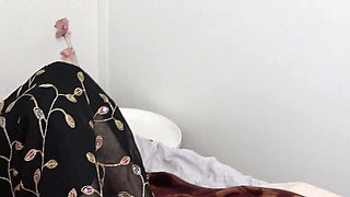 Amateur Hijabi Stepsis Left Alone with Stepbro Ends up Taking His Cock