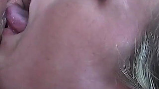 Two Beautiful Blonde Lesbians Displaying Their Moves in the Bedroom