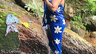 Sri Lankan Natural Girl Bathing