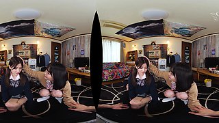 Amateur busty Asian teen sucks a dick on a rooftop