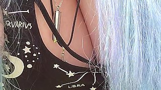 Fat whore with big boobs masturbating and cumming on webcam