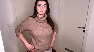 Huge Step Mother’s Boobs Were Caught by Her Tired Step Son and She Asked Him to Cum on Her Bra