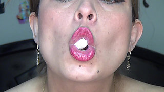 Swallowing Huge Almonds Nonstop!!!