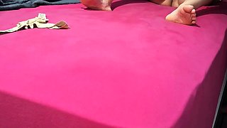 The rubdown commenced and she stuck to my cock.