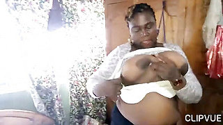 Lady Sharon Display Her Big Boobs and Fat Pussy