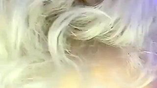 True Golden Shower after cum on her hair!
