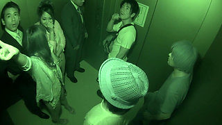 Wild Elevator Orgy: Asian Sluts Get Hardcore Fucked in Group Sex