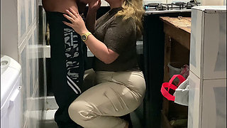 Blowjob in the Kitchen My Friend's Wife