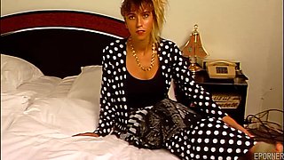 Vintage blonde enchants with sweet, irresistible nice allure