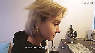 Grabfuck- A Hairdresser At Home. Paid Off With Semen With Her Taut Butt. Cum Inside In The Butt!