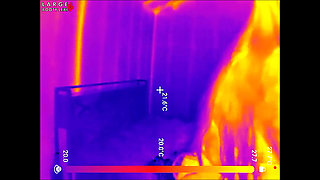 First Time Locked in Chastity Belt! Thick BBW Ass Fingered Deep Then Stuffed with 2 Huge Butt Plugs Thermal POV