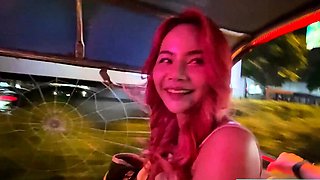 Big tits Thai teen really gets into it