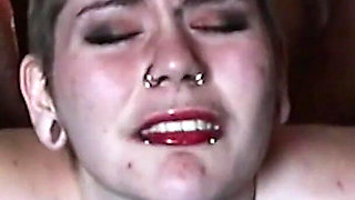 Shaved Head Punk Girl Fucked by Old Man