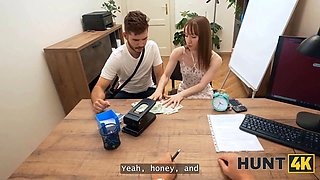 Hunt4k. throat utter of cum and fist full of currency