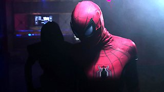 Fetish babe eating hot cum after hard deep throat blowjob