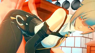 Zenless Zone Zero - Horny Evelyn Squirting Everywhere While Taking a Deep Creampie - 3D Hentai Animations