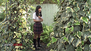 Outdoor Sex with Runa Mizuki and a Huge Dildo