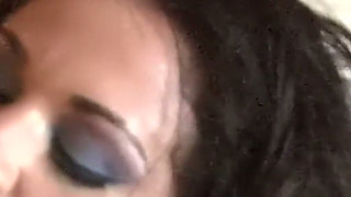 From the Cafe Table to the Hotel Bed - Curly Brunette Rides a Black Cock