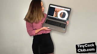 Upskirt babe dirty commeting small dicks