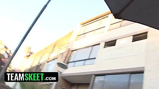 Teamskeet - sexy laTina Babe gets her colombian labia drilled deep on first ever tryst