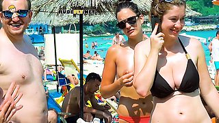 Raven haired goddess nudist shows off her body