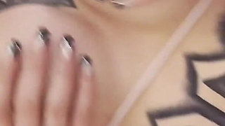 Tatted Blonde W Huge Tits Sucks My Dick Dry - POV