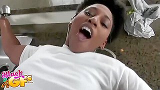 Hot Black Chick Bugatti Bubblez Nicely Impaled By Large White Cock
