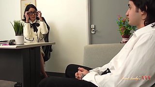 Mature Boss Lady Seduces Her New Employee With Lady Boss, Elias Cash And Dana Vespoli