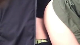 Blonde in the Forest Fucks Standing up with a Stranger on Camera