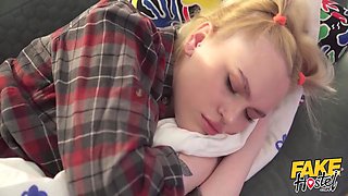 Young Friends Eden Ivy And Greta Foss Find Themselves Cumming Late One Night In Threesome