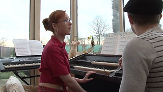Amazing petite redhead student slut gets deep sodomized