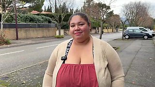 French Big Beautiful Brunette Enchants in Fellatio with Charm