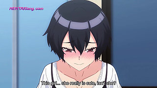 Horny classmates sneak into the empty classroom where she helps his throbbing cock get relief