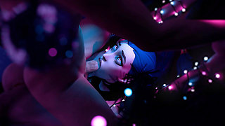 Creamy Facefuck with Blue Haired Girl!