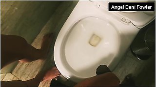 Hot Blonde Makes Gentle Help For Man Cock In Pissing