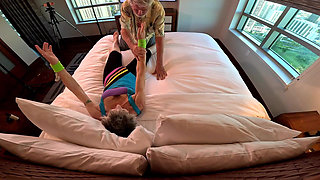 1980's Workout Video - in Gym and Bedroom