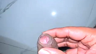 Self Cum eating and piss drinking