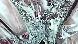 Fetish Cream in Pantyhose and Panties Masturbation Cream