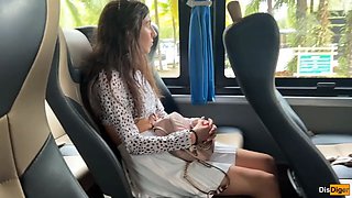 Public Dick Flash - I Pull Out Dick in Bus Full Of People And Stranger Makes Me Cum With Her Hand