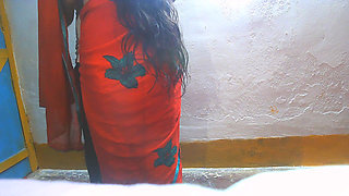 Busty Boobs Red Saree Sister in Law Fuck by Brother in Law