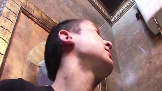 Bathroom Sex Scene-2_big Ass Brunette MILF Enjoys a Fuck in the Bathroom