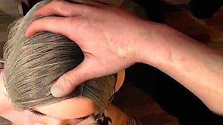 Double Penetration with Dildo in BDSM Bondage Sex