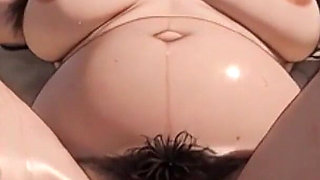 Pregnant Beach Exhibition - Hairy Pussy Tanning & Craving Sperm