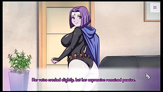 Adult Raven from Teen Titans gets her first ass fucking in Waifu Hub parody game