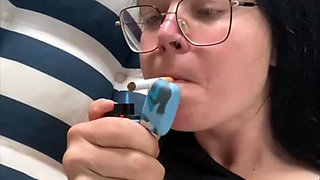 Chillout and Smoking Two Cigarettes of Course with My Two Naked Boob